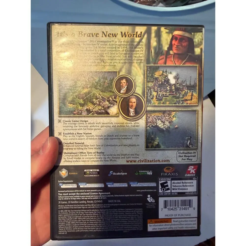 Sid Meier's Civilization IV: Colonization - PC CD Computer Game, Complete!
